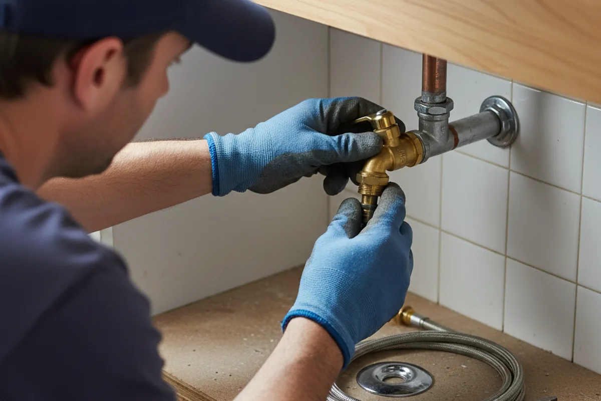 Shutoff valve and fitting work during Emergency Plumbing in Bloomfield